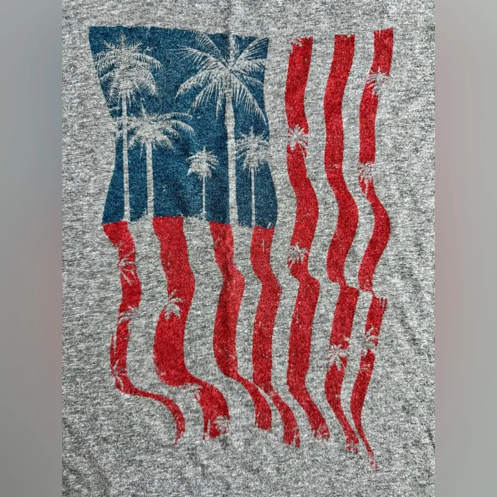 Cold Crush Tropical Flag 🇺🇸 Racerback Heather Gray Tank Top Size S - Image 6