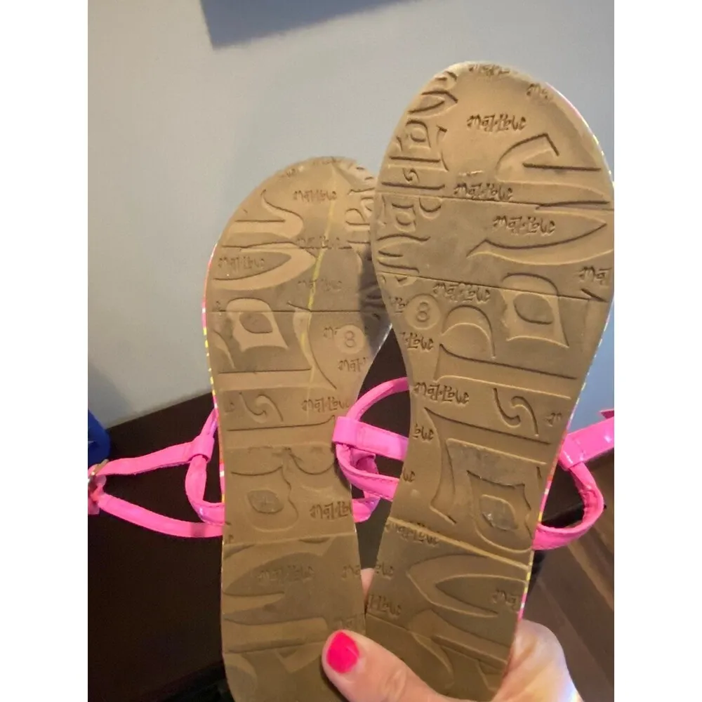 Mad LOVE brightly colored strappy sandals size 8 - Image 3