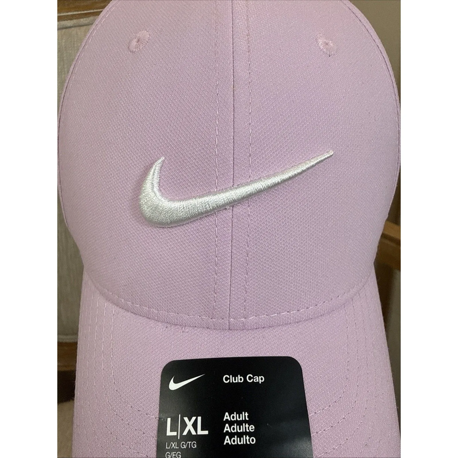 Nike Dri Fit Club Cap Swoosh Adult Golf Hat Lilac  L/XL Adjustable Casual Preppy - Image 6