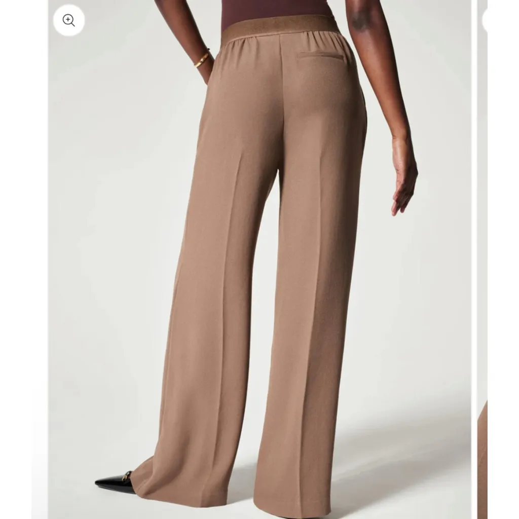 Women's SPANX Brown Wide Leg Pants XL - Image 2