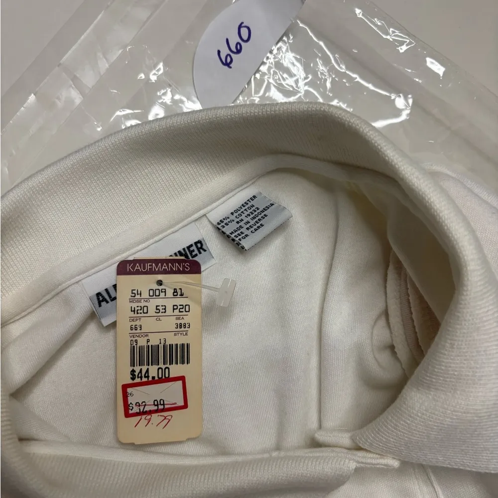 Alfred Dunner Size 3X New Vintage Dead Stock Polo Short Sleeve Shirt Top Granny - Image 6