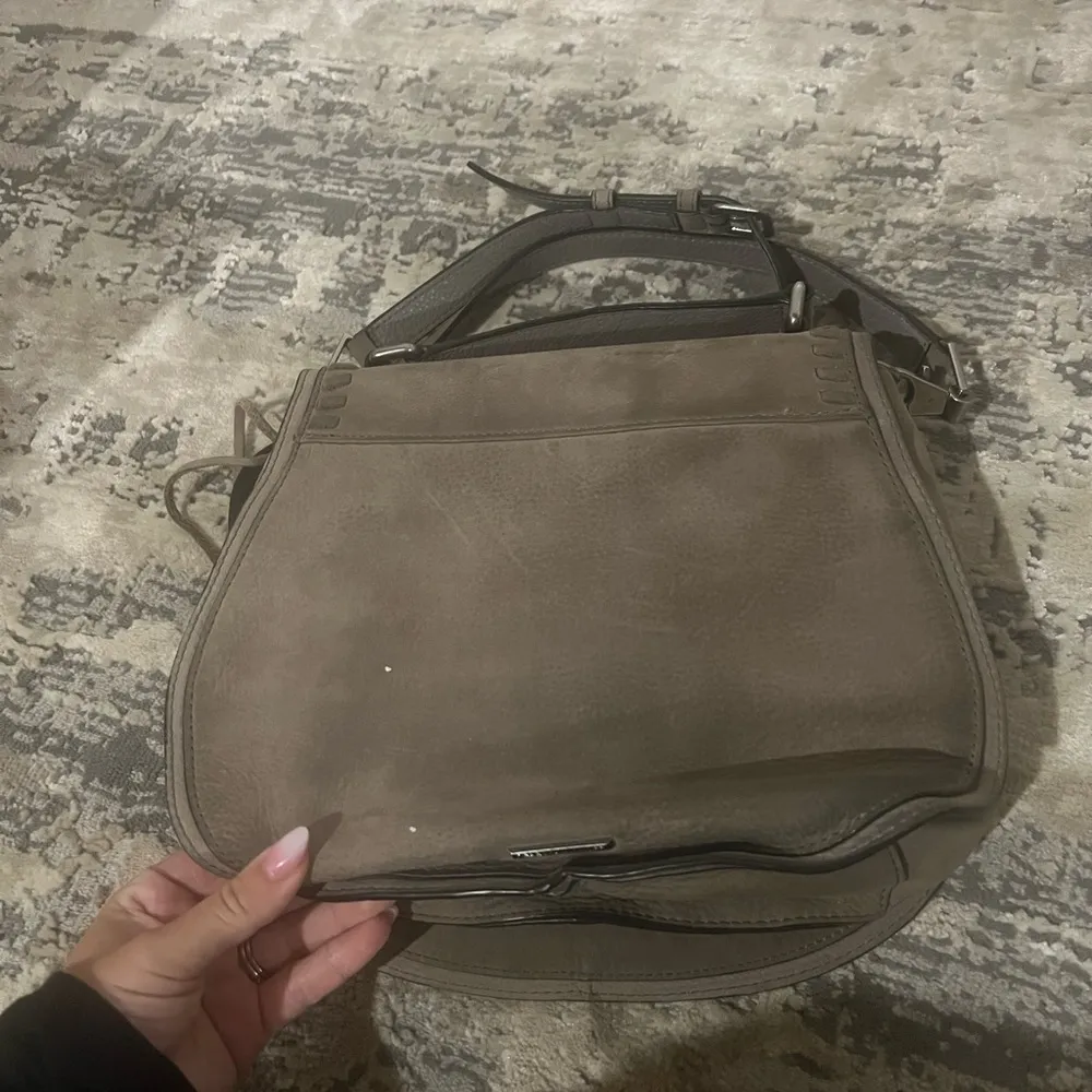 Rebecca Minkoff Green Suede Vanity Crossbody Saddle Bag - Image 3