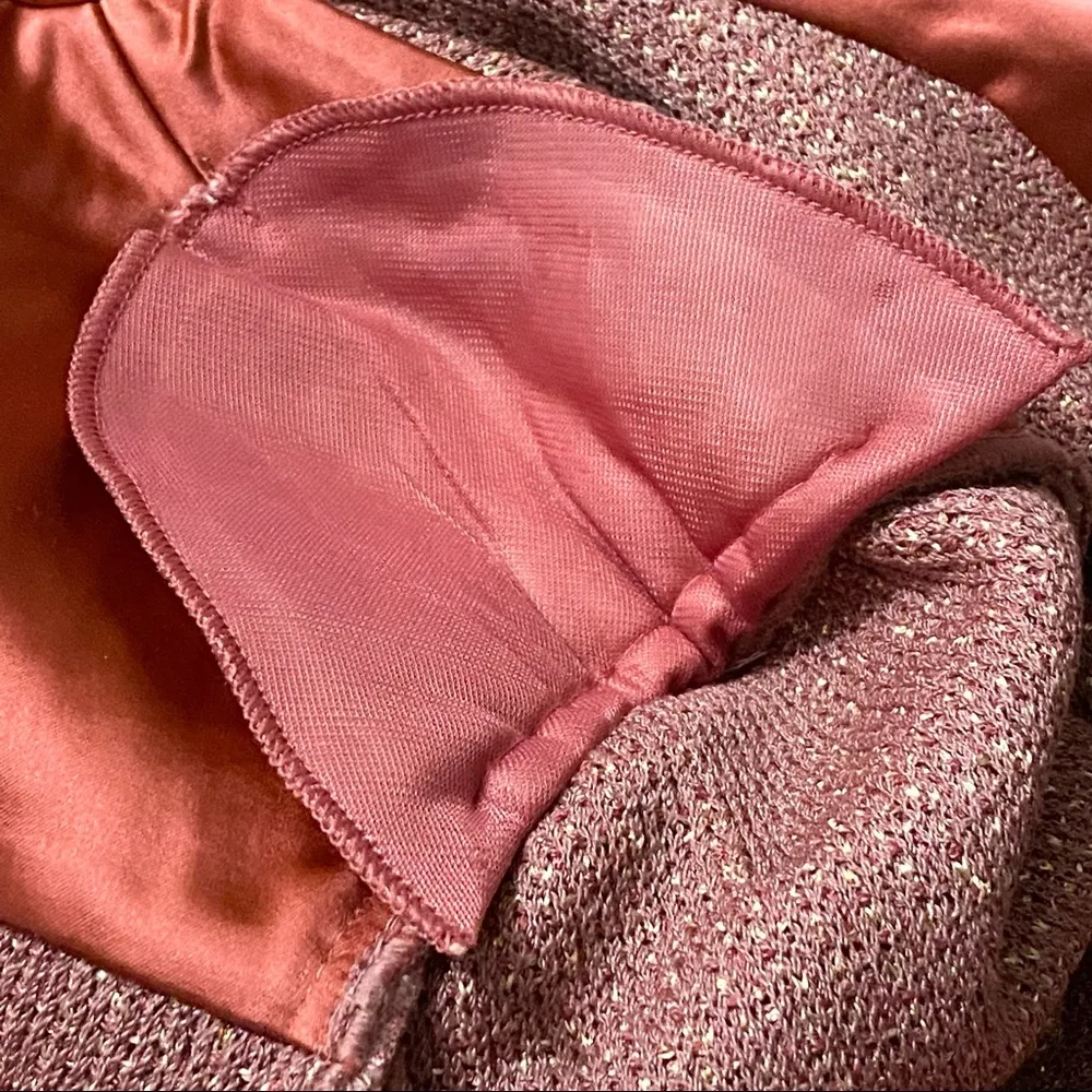 NWT $1,595 Vintage St. John Evening Red Clay Tea Rose Multi Blazer Skirt Set - Image 13