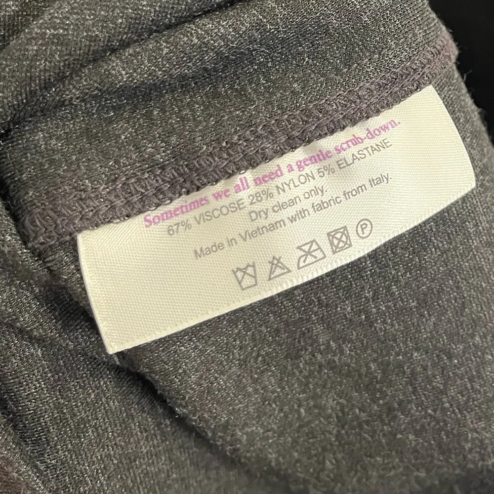 MM Lafleur Sheath Dress Lydia Ponte Knit Twist Shoulder Grey 2 - Image 12