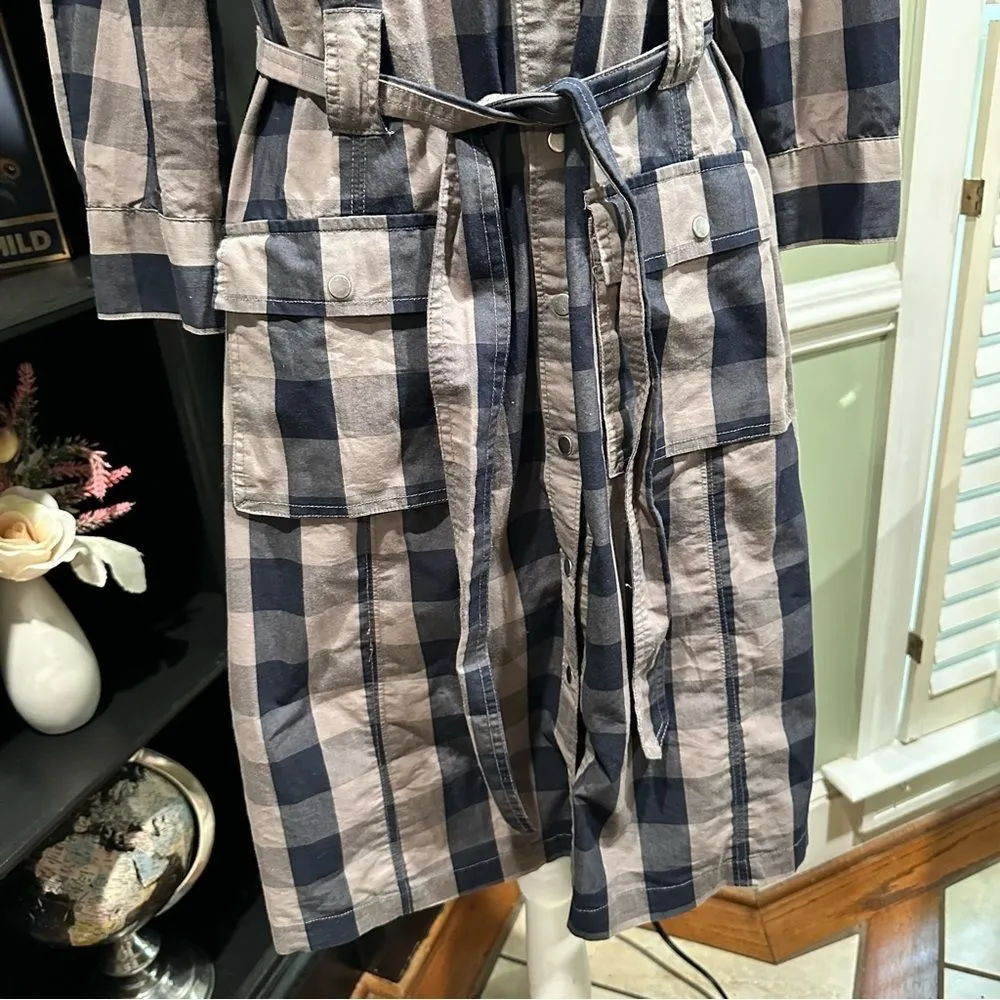 Converse One Star Plaid Button Down Shirt Dress Size Large - Image 5