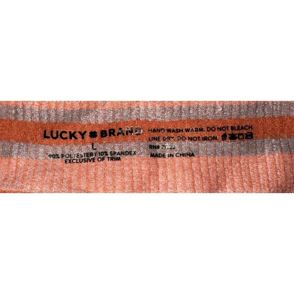 Lucky Brand Striped Bandeau Strapless Bra Size L - Image 3