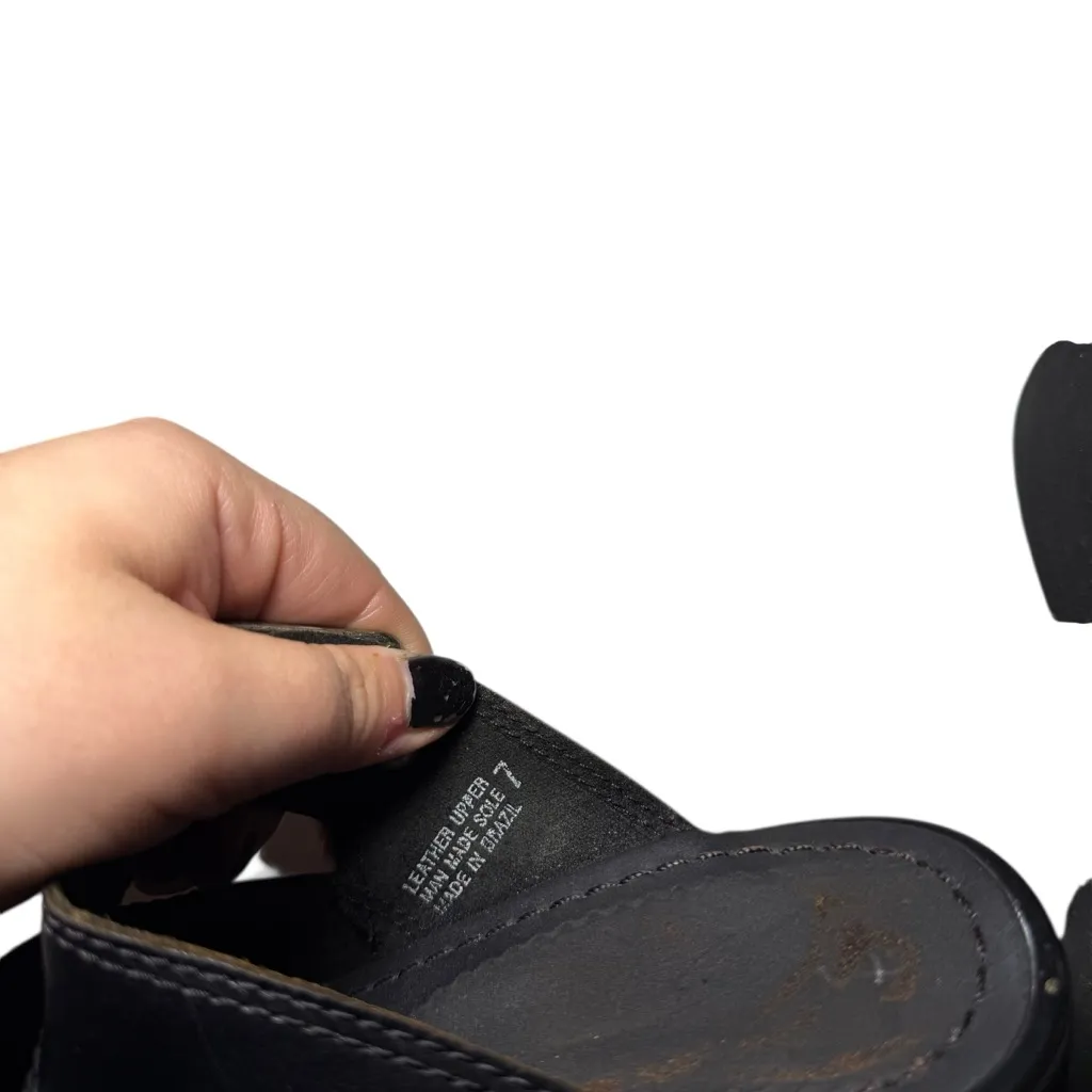 Y2K Platform Chunky Gothic Whimsygoth Buckle Leather Steap Heel sandals Bongo - Image 4