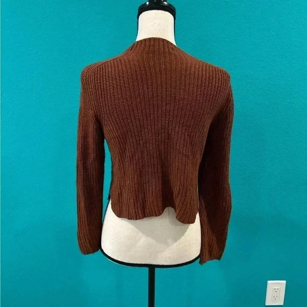 American apparel warm orange brown sweater in size small - Image 4