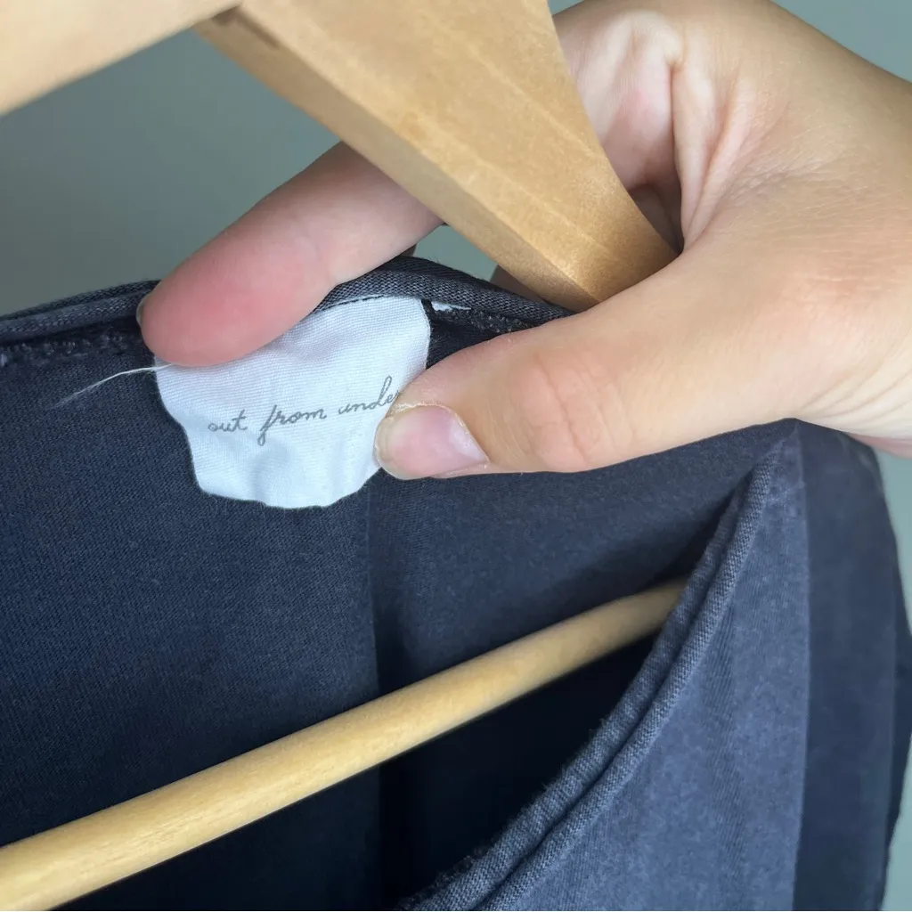 Out From Under Women's Size Large Short Sleeve Tee Shirt Black Washed Relaxed - Image 4