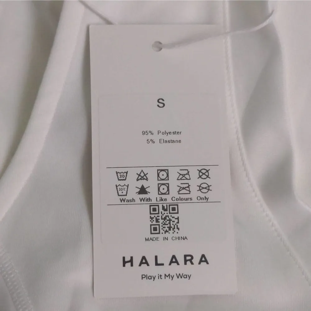 Halara V Neck Sleeveless Side Zipper Pleated Mini Golf Dress White S - Image 8