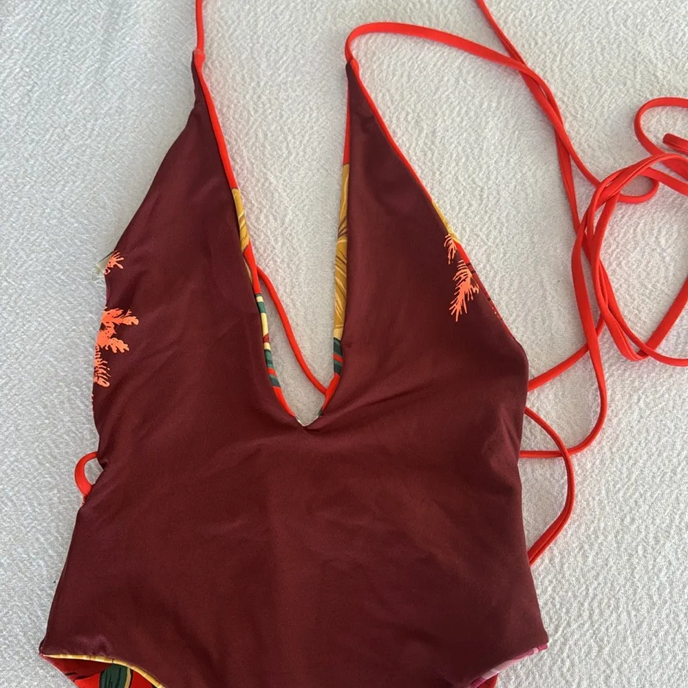 Maaji  Camellia Reversible One-Piece Swimsuit, Size Large, $169 - Image 15