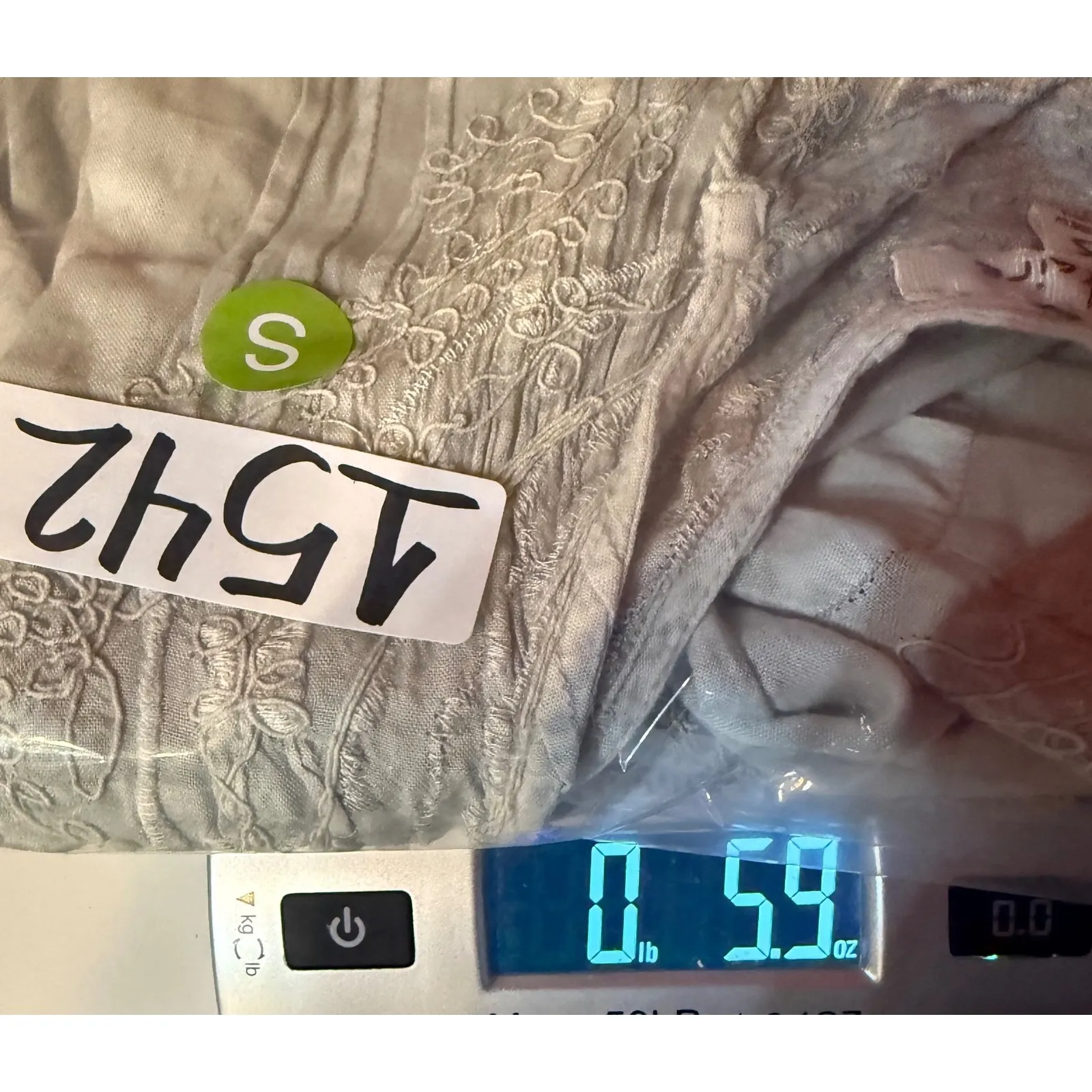 Solitare Women Small Embroidery Pleated Light Gray Boho V-Neck Tassels Tunic Top - Image 5