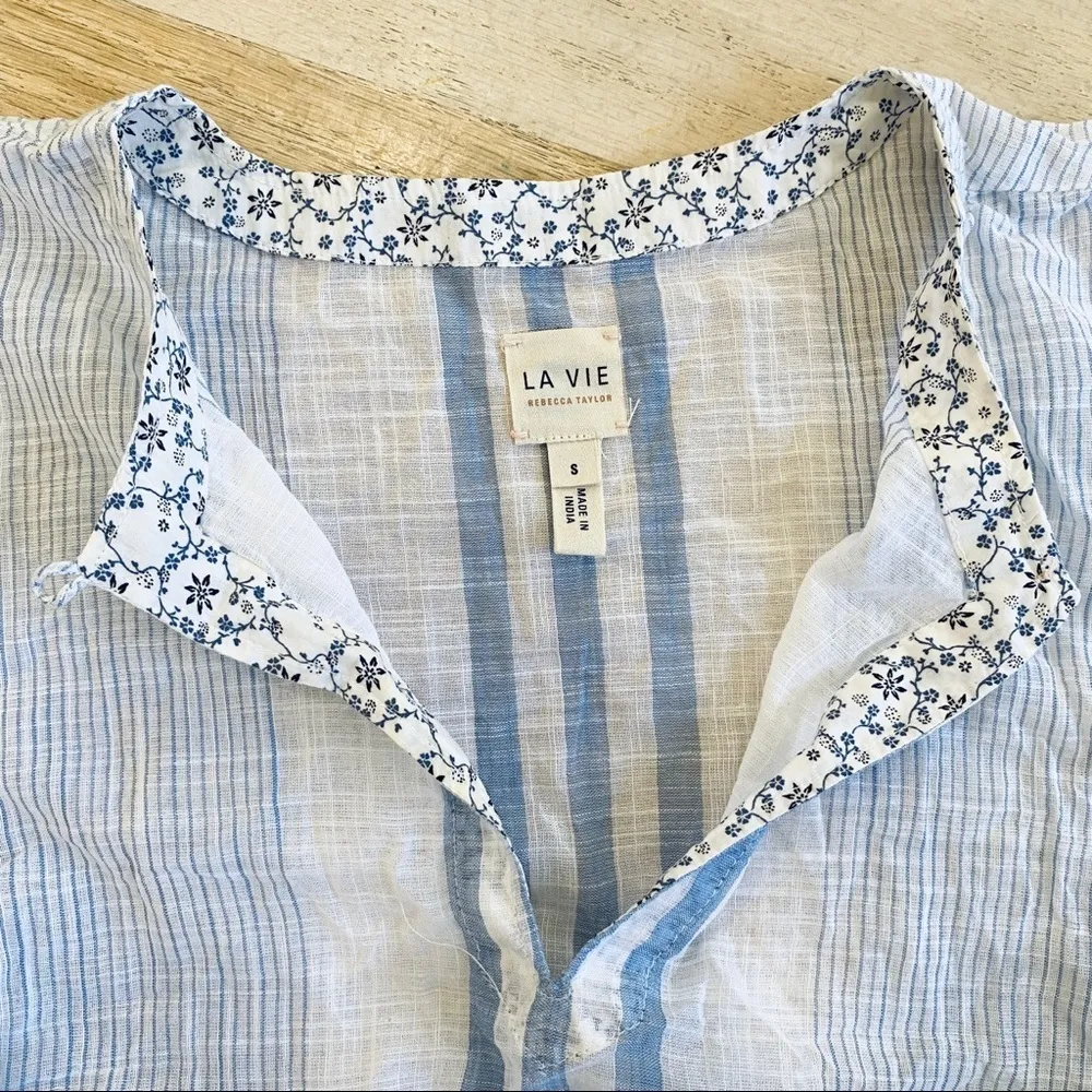 Rebecca Taylor La Vie 100% cotton flare sleeves flowy top NWOT - Image 13