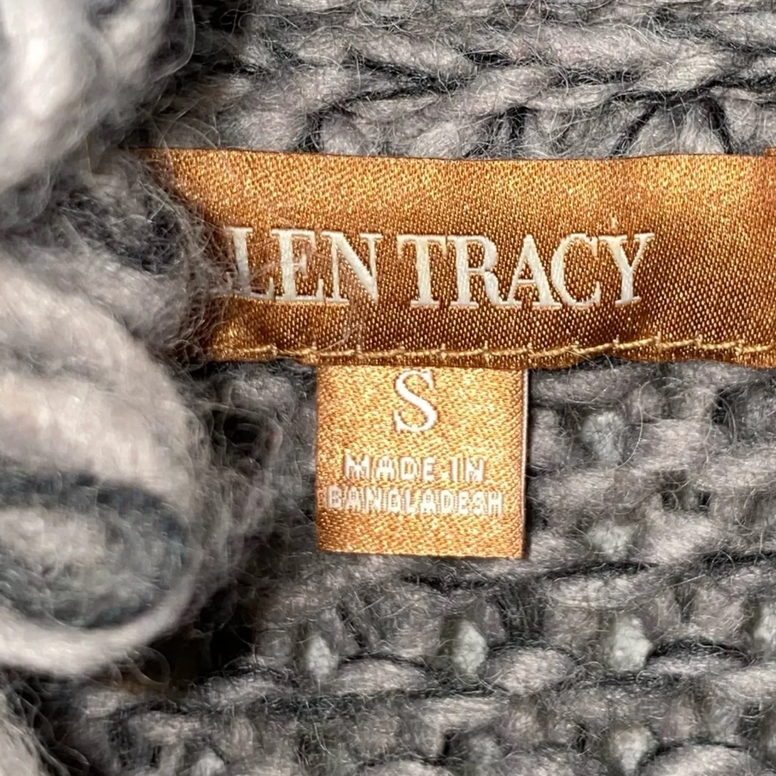 Ellen Tracy Wool Blend Gray Crochet Vest - Image 4