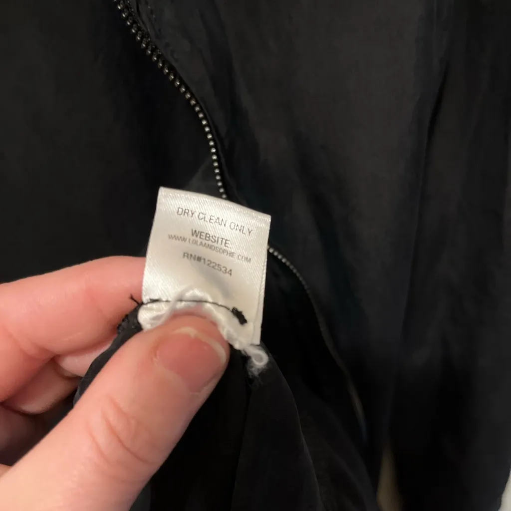 Lola and Sophie black full zip lightweight‎ jacket sz large - Image 7