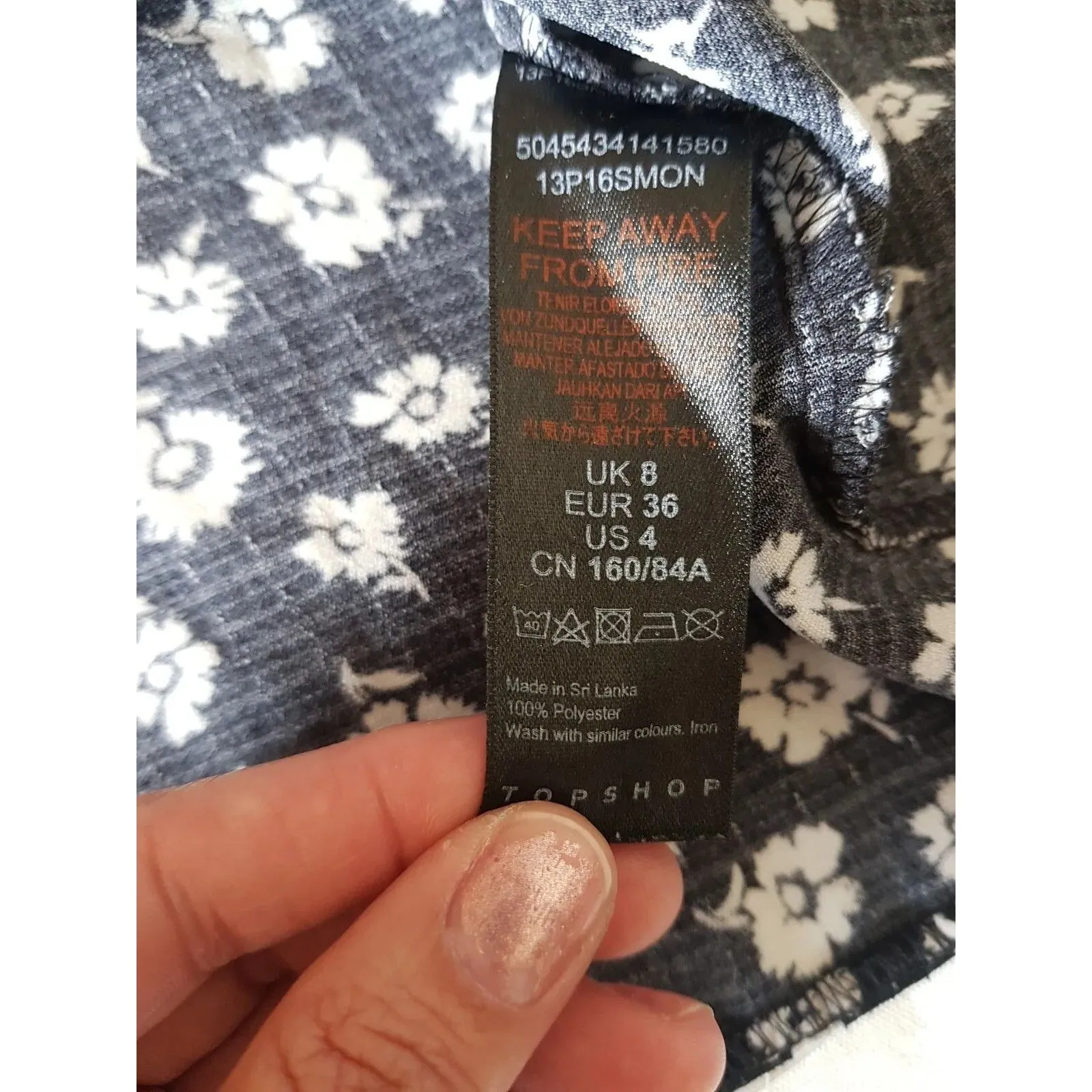 Topshop Womens Blouse Sz 4 Floral  Ruffle Bohemian Boho Chic Office Work Career - Image 6