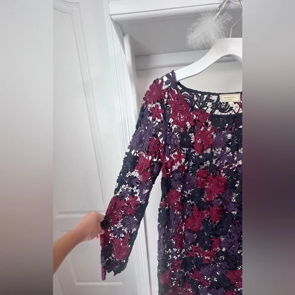 FINAL PIRCE Anthropologie Moulinette Soeurs Harvest Blooms Floral Lace Overlay - Image 6