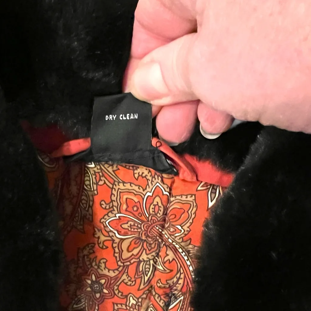 Vintage Y2K Statements quilted rustic, orange jacket/coat size M Black Size M - Image 6