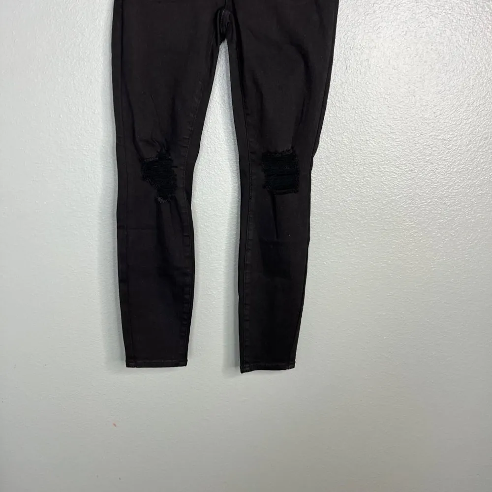 NWT New York & Co Curvy Sculpting Stretch Skinny Jeans Black Distressed Size 0 - Image 5