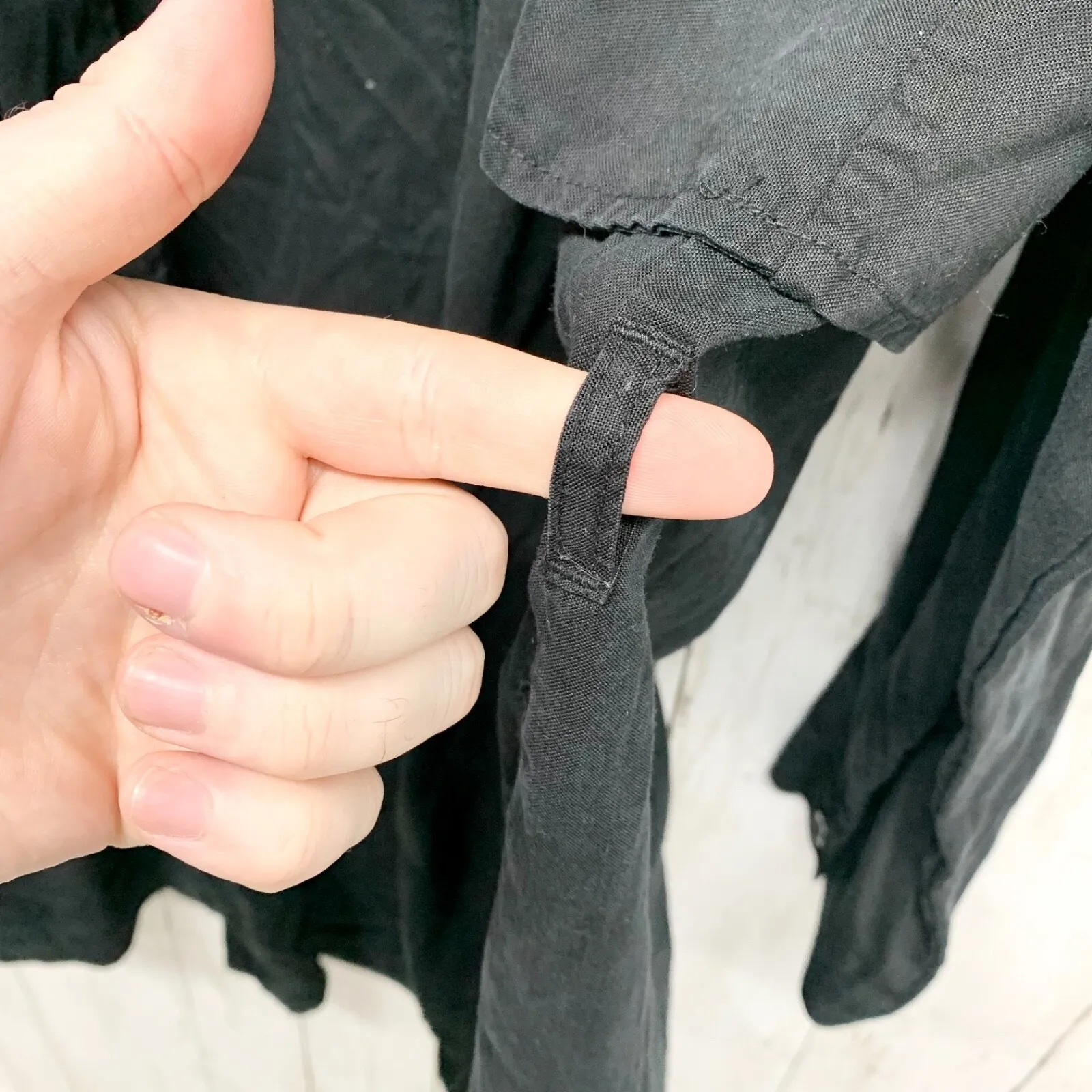 Cloth & Stone Jacket Women Size Medium Collared Split Back Trench Black Everyday - Image 4