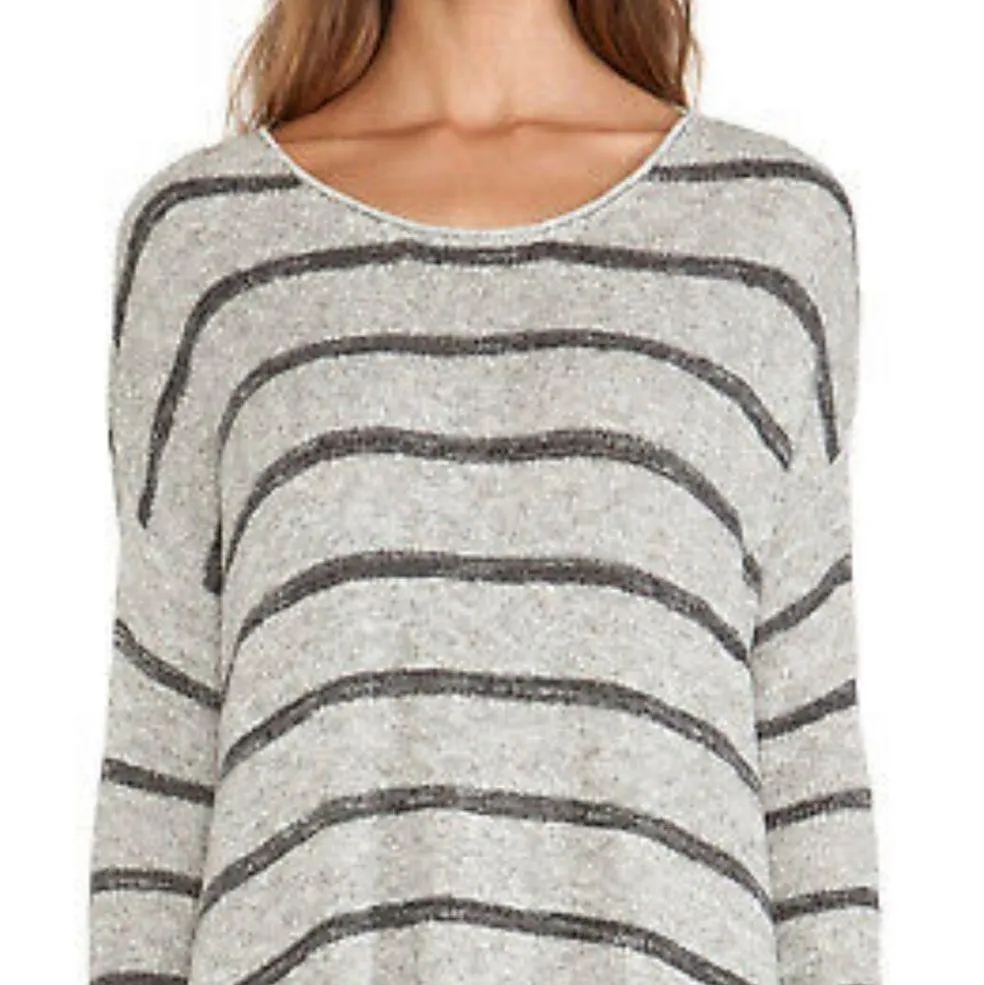Free People Long Gray Striped Sweater or dress - Image 3