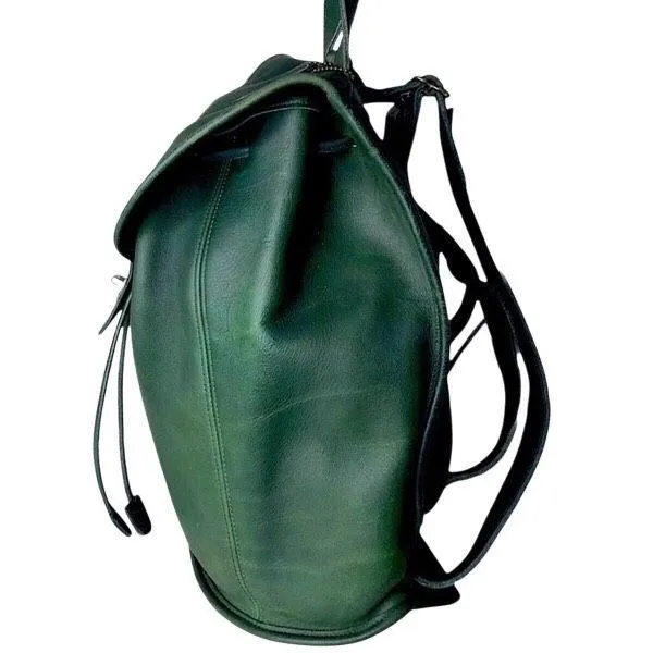 COACH Bottle Green Leather Weekend Backpack Large Daypack 9943 USA COA - Image 14