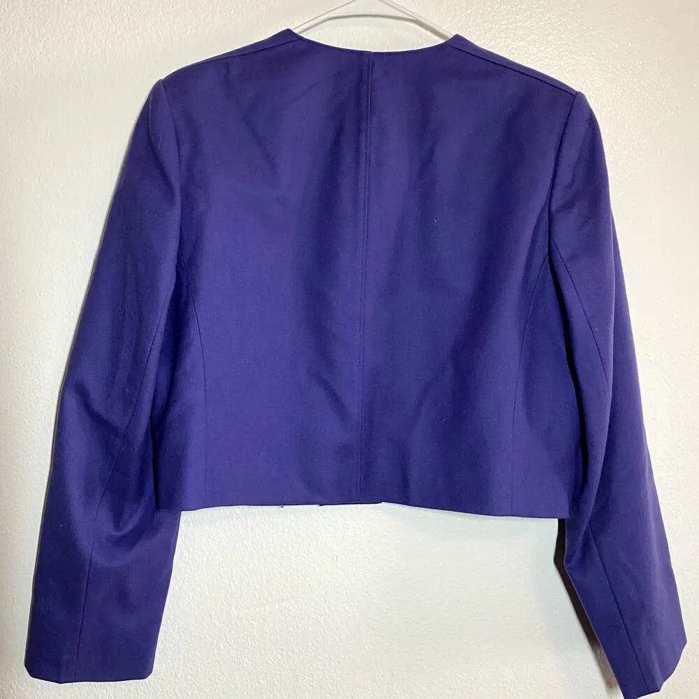 Pendleton Suit Set 50s Vintage Purple Blazer Skirt Set Pockets Medium - Image 3