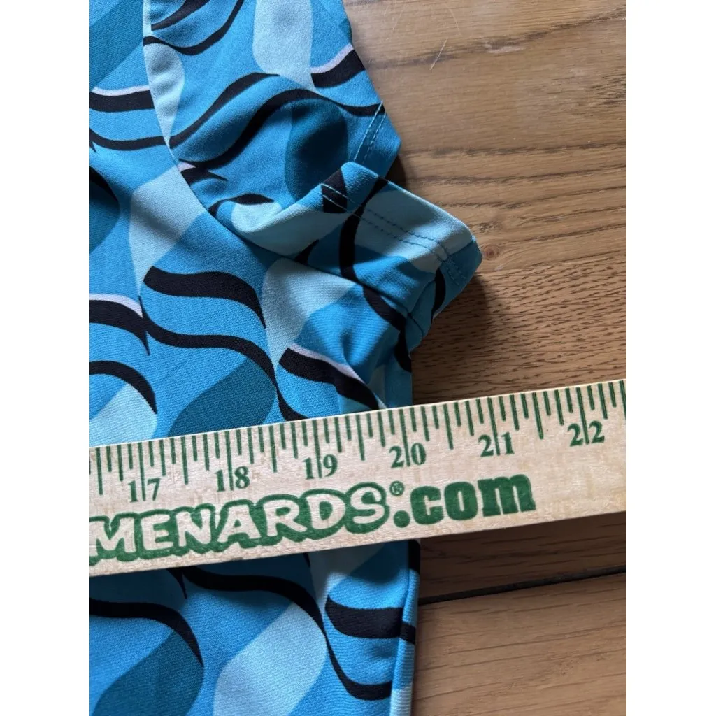 Worthington Women Size OX Short Sleeve Runched Round Neck Blouse‎ Lightweight - Image 5