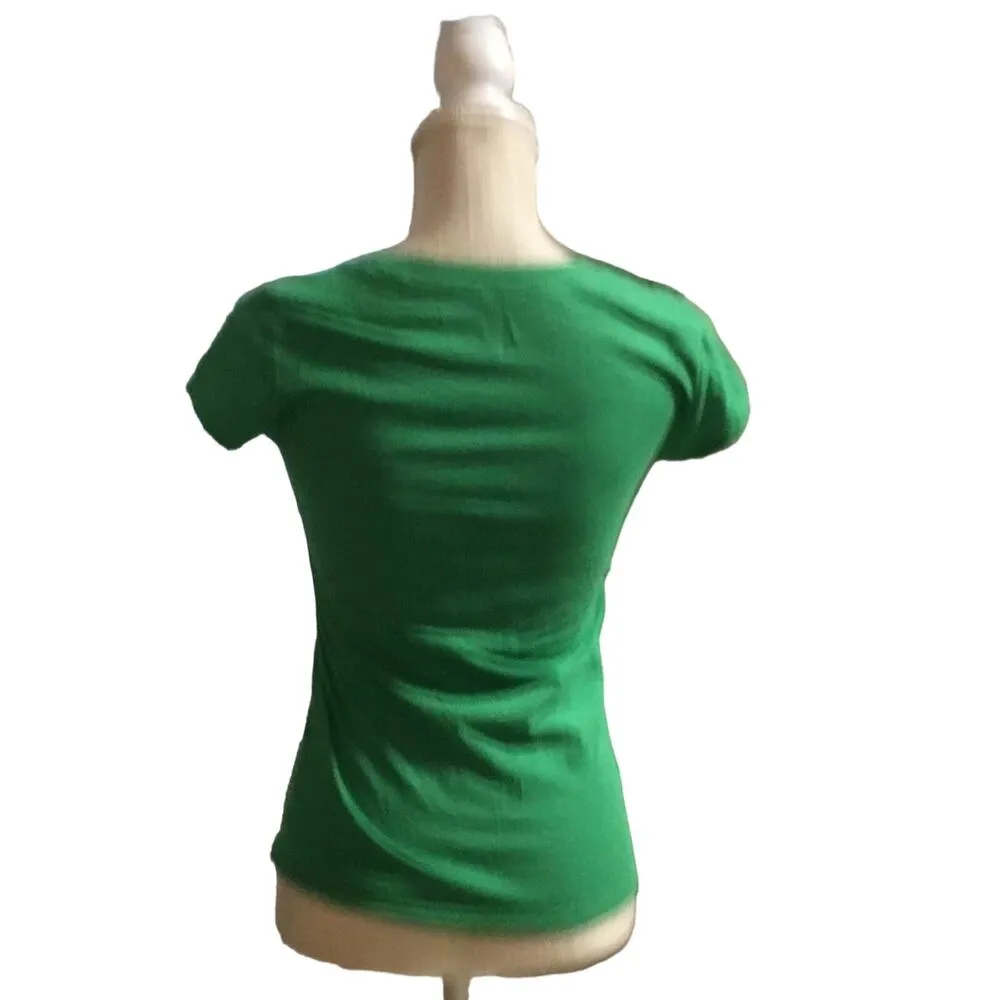 M.T.V. Music Television Graphic T Shirt Green Size M - Image 2