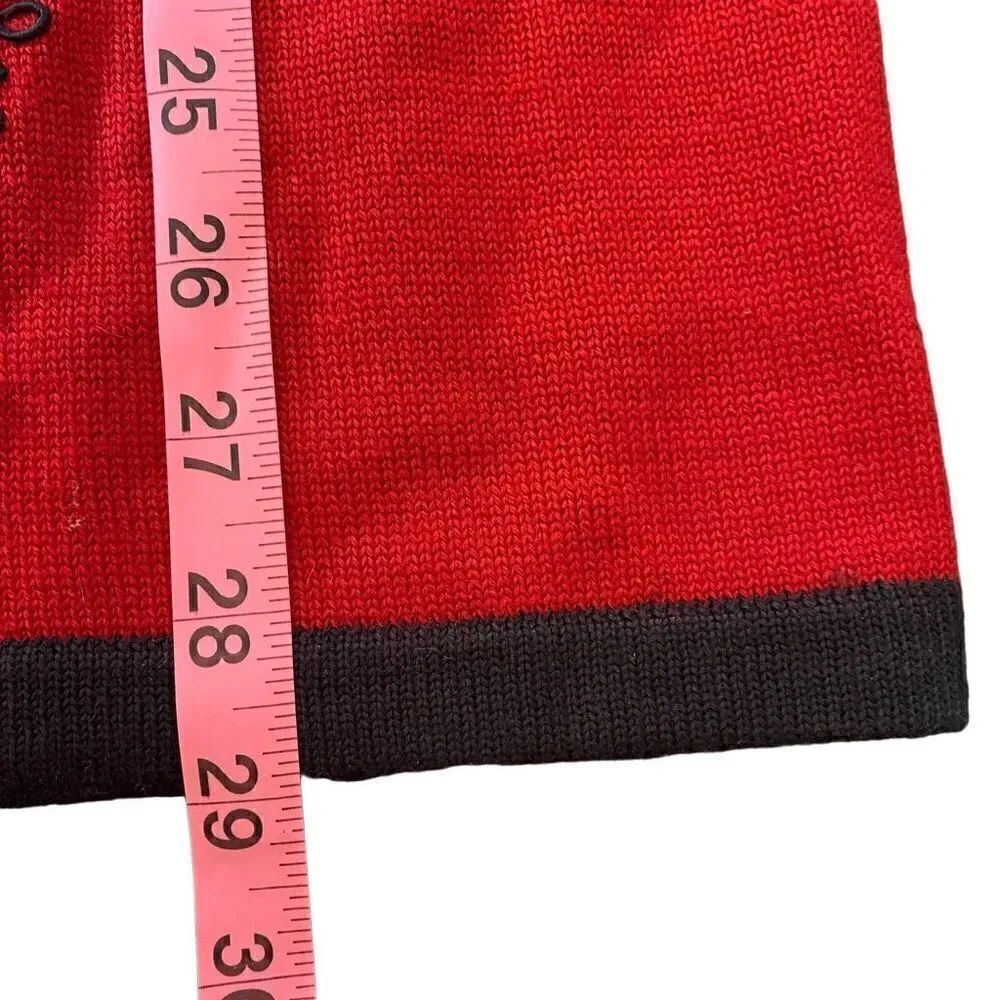 Vintage Susan Bristol size 8 Made in Hong Kong 1995 Red long sleeve wool blend h - Image 9