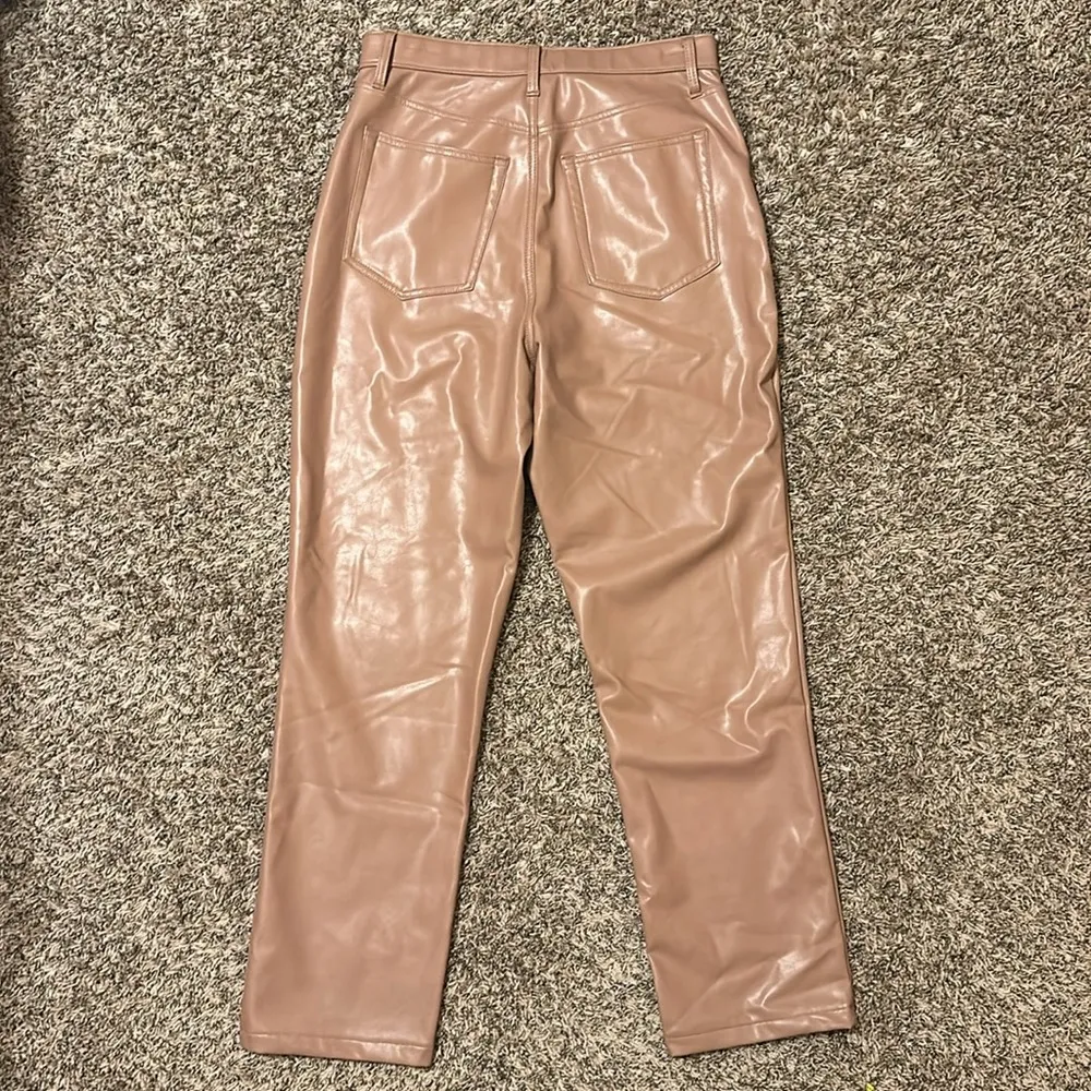 Abercrombie & Fitch Faux Leather Straight Pants 32 - Image 2