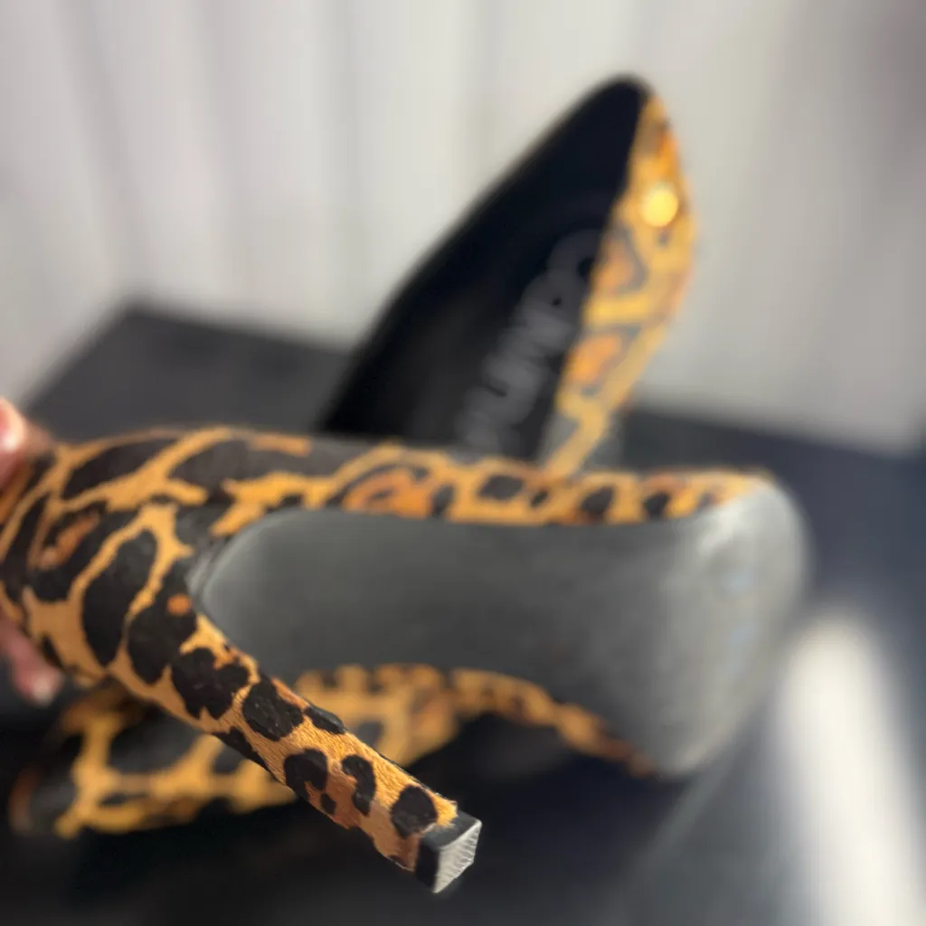Calvin Klein Cheetah/leopard Heels Size 8 Calf Hair - Image 5