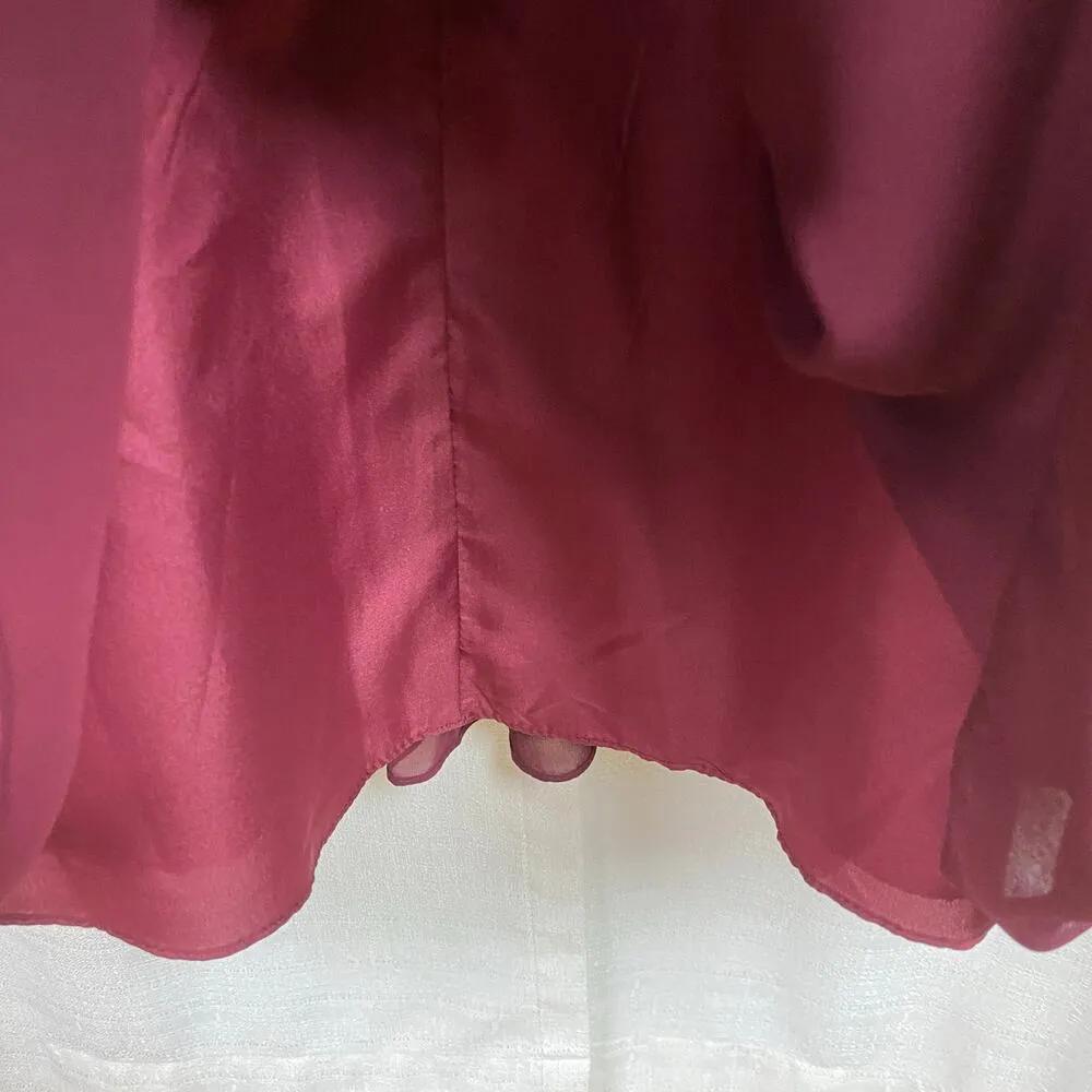 Bill Levkoff Burgundy Wine Cap Sleeve Long Dress Sz.4 NWT - Image 13