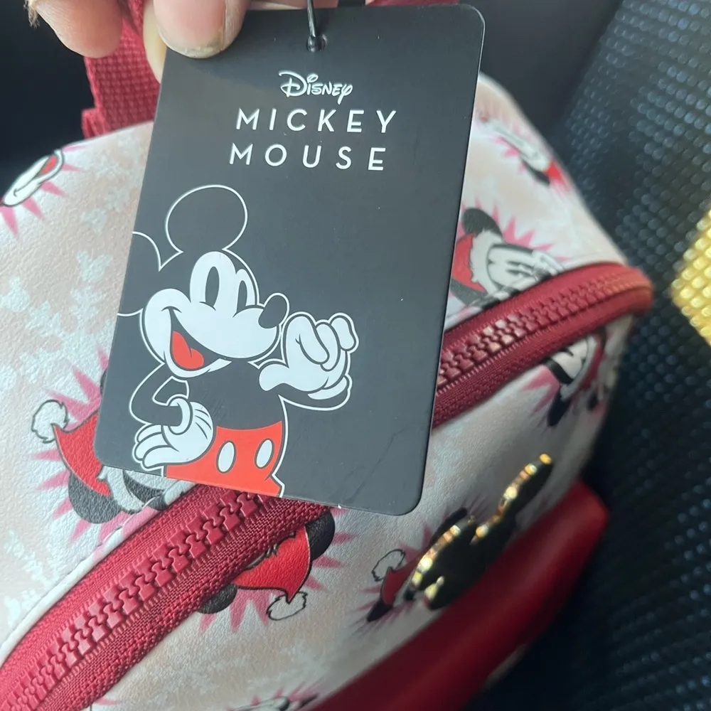 Bioworld Disney Christmas Mickey Mouse backpack NWT Black - Image 3