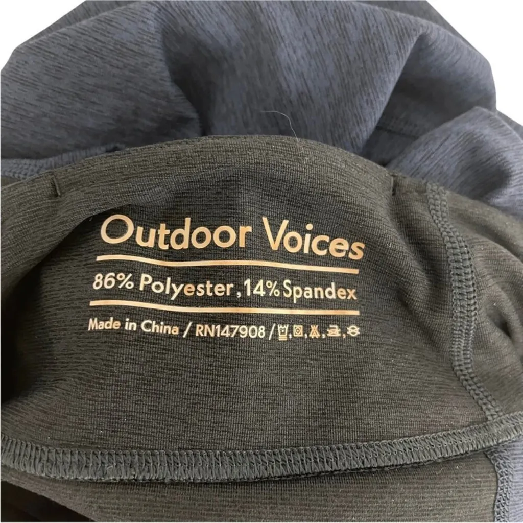 OUTDOOR VOICES Leggings Two Tone Panel Warmup 7/8 Length Compression Size Small - Image 10