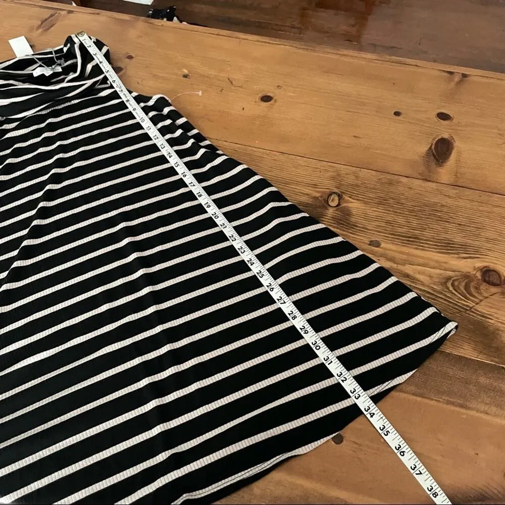 Nine Britton Stripe Swing Dress Cream & Black NWT Cowl Neck Size xs - Image 7