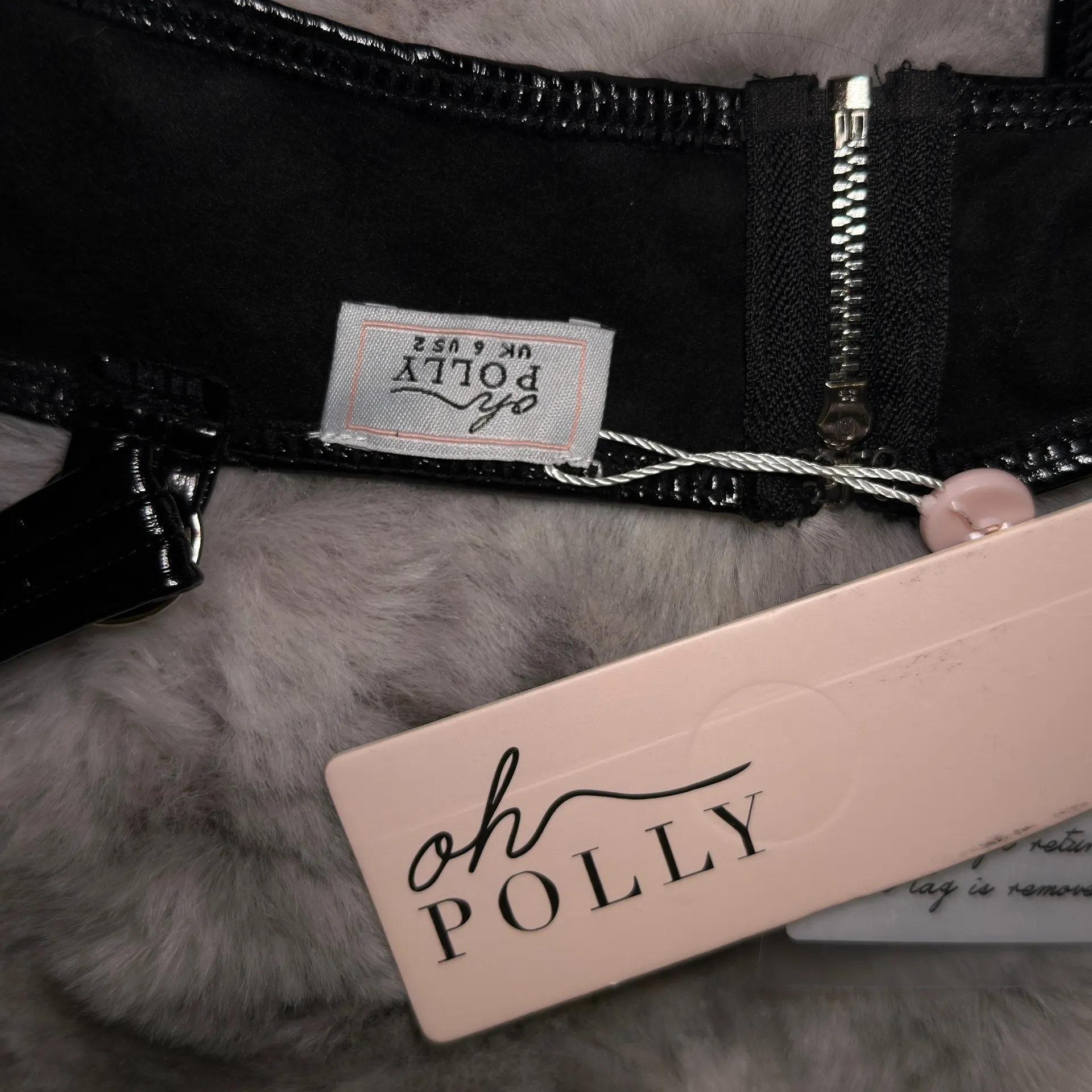 Oh Polly Black Vinyl Curved Cup Bra - Image 6