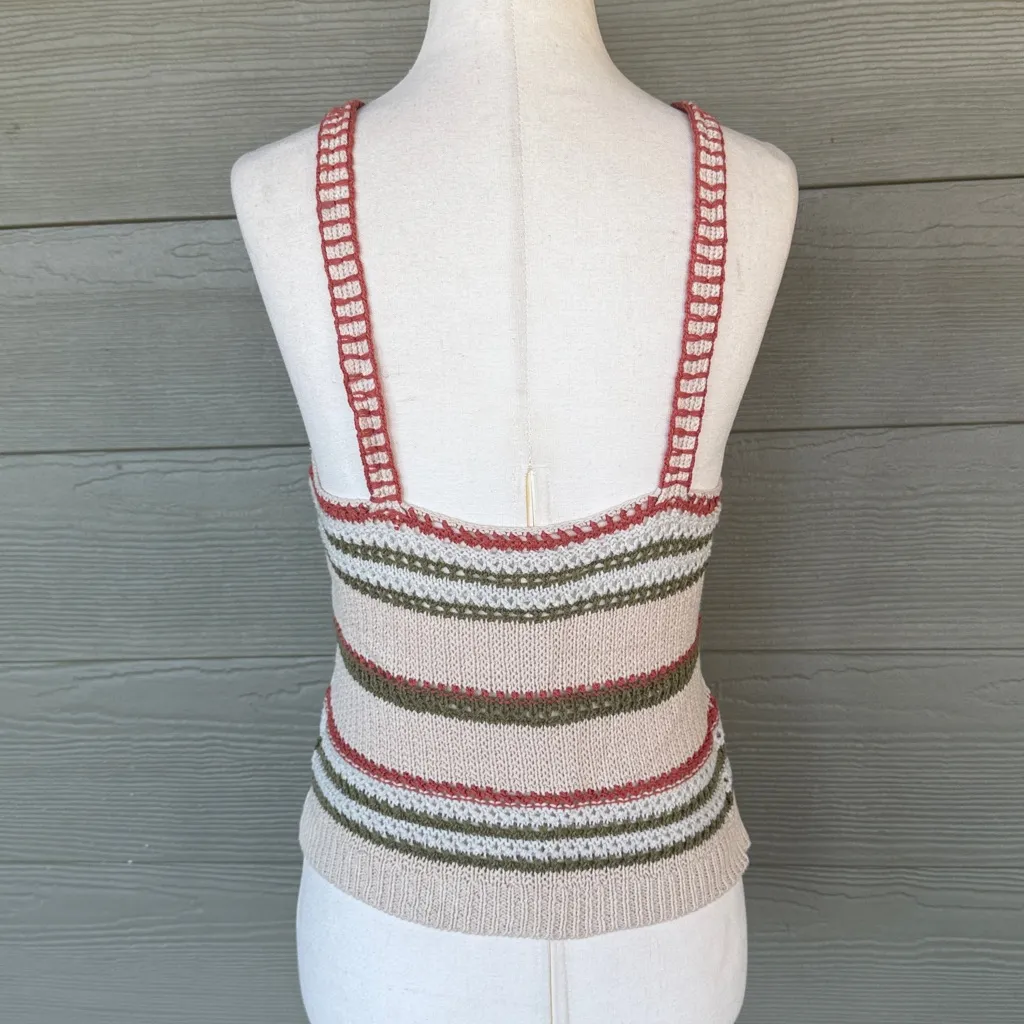 Hem & Thread  Multicolor Crochet Tank Top - Image 4