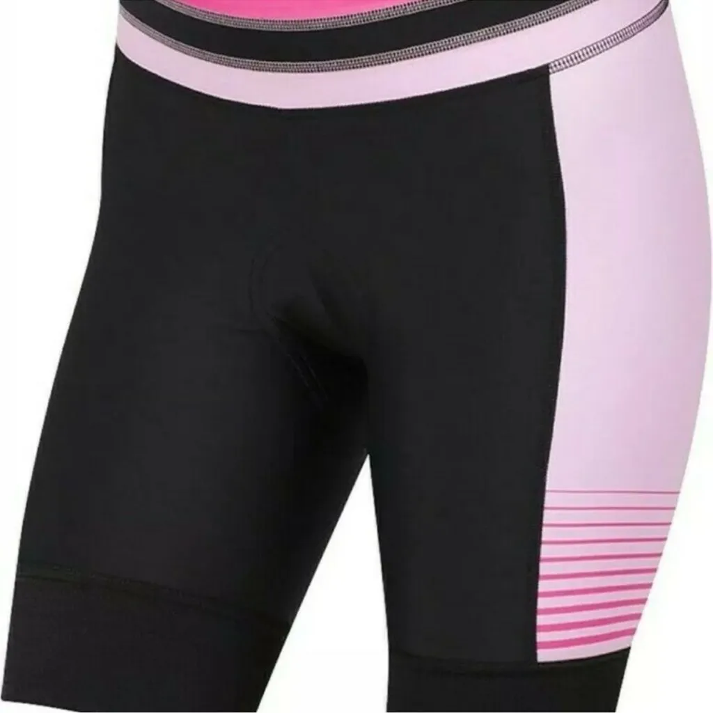 PEARL IZUMI Elite Pursuit Bike Spandex Shorts Black Pink Size Medium - Image 2