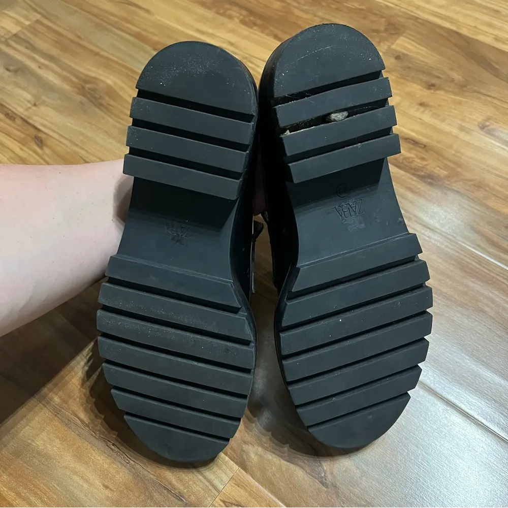 Chunky Black Penny Loafers Platform Flats Shoes EU 39 Women 8 Emo Goth Y2K - Image 9