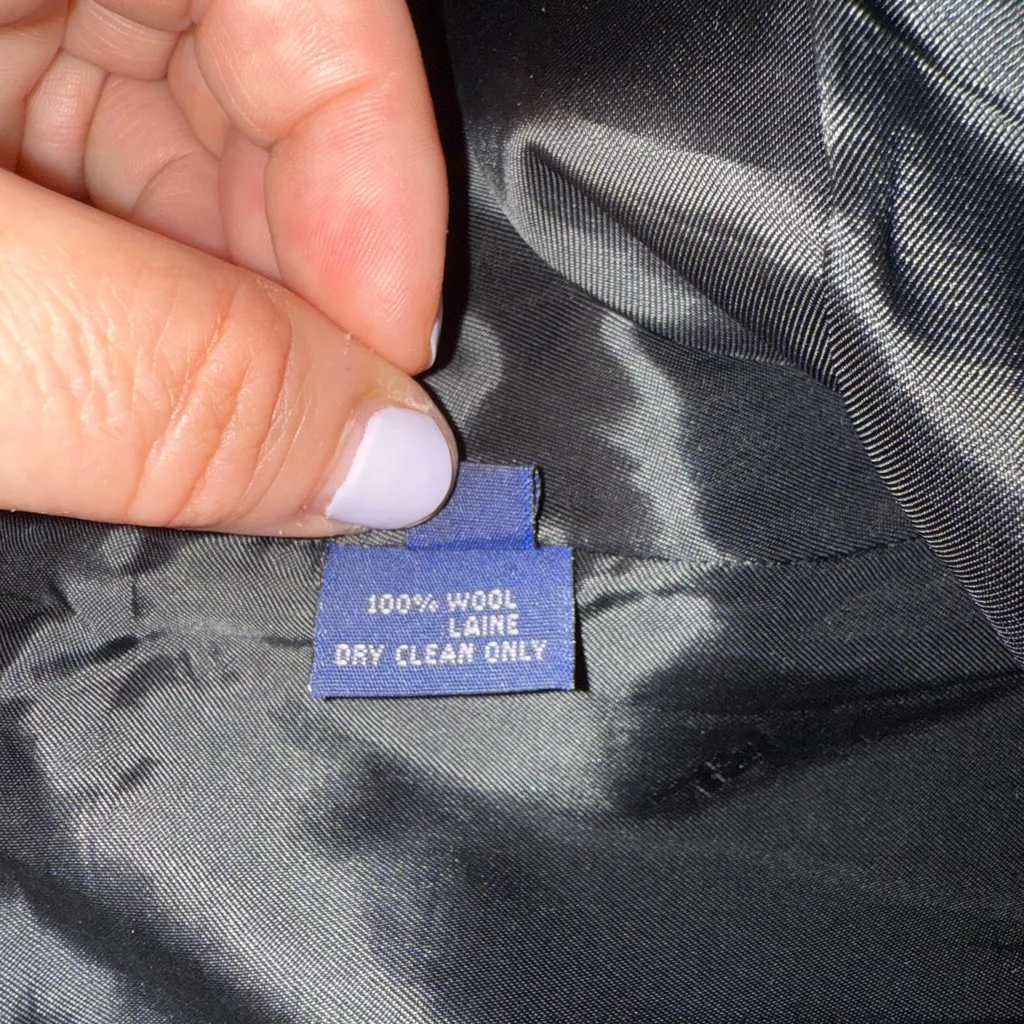 RALPH LAUREN SPORT Black Tweed Skirt 100% Wool Size 8 - Image 4