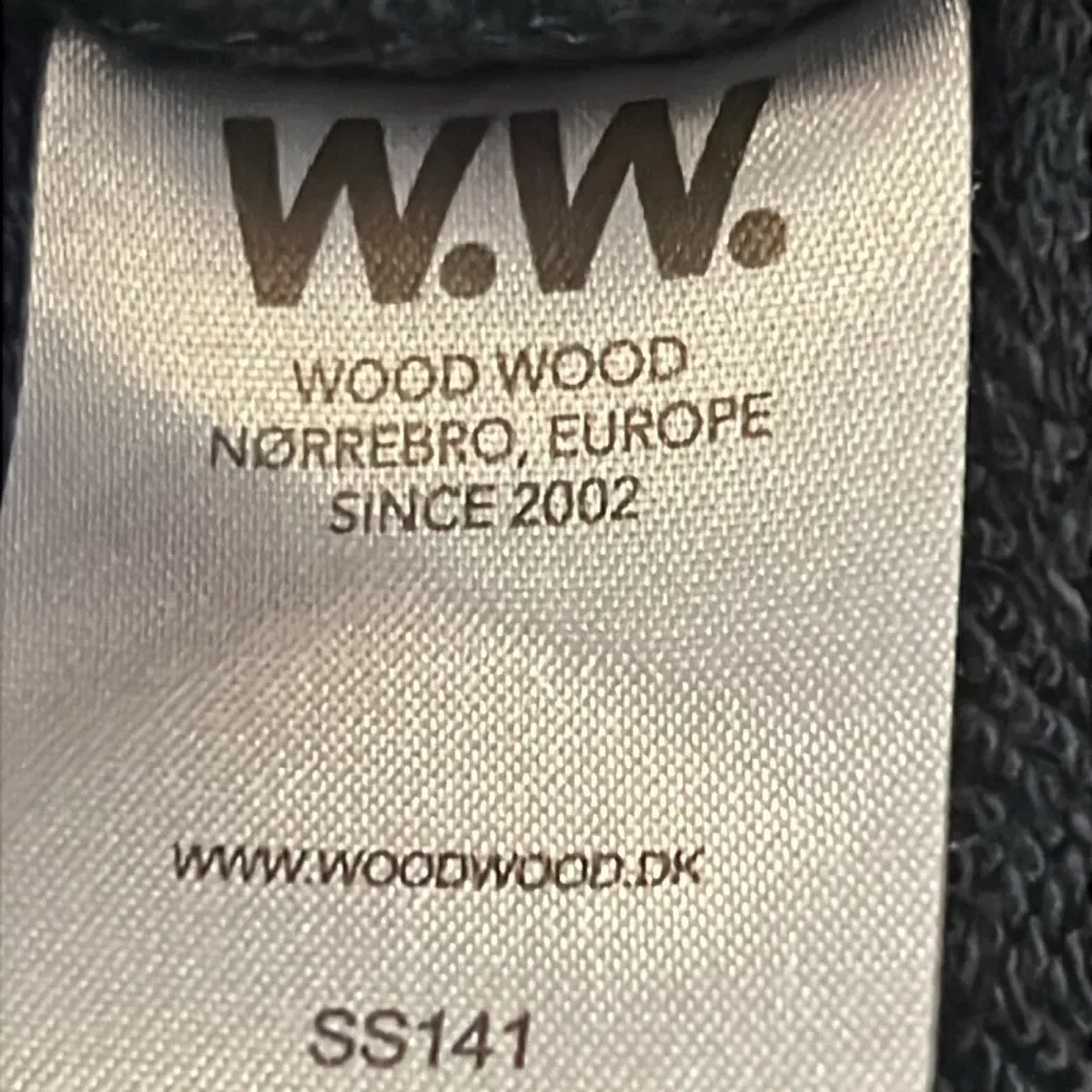 Wood Wood Stylish Blue Side Pockets Mini Pleated Skirt Gray Fur Trim Size Small - Image 6