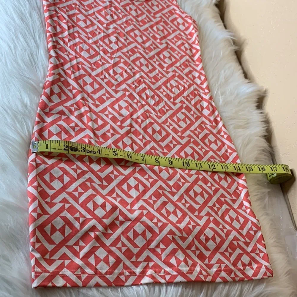 Forever 21 Coral Geometric Print Bondycon Tank Dress Size Small - Image 9