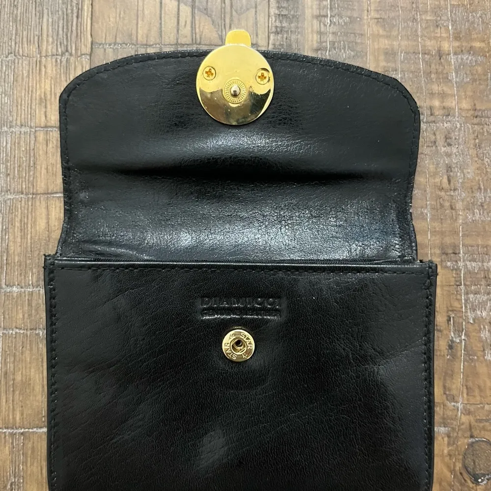 Vintage Diamicci Black crocodile embossed genuine leather coin purse wallet. - Image 2