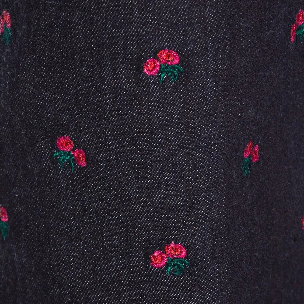 Miaou Rose Embroidered Jeans Size 23 - Image 8