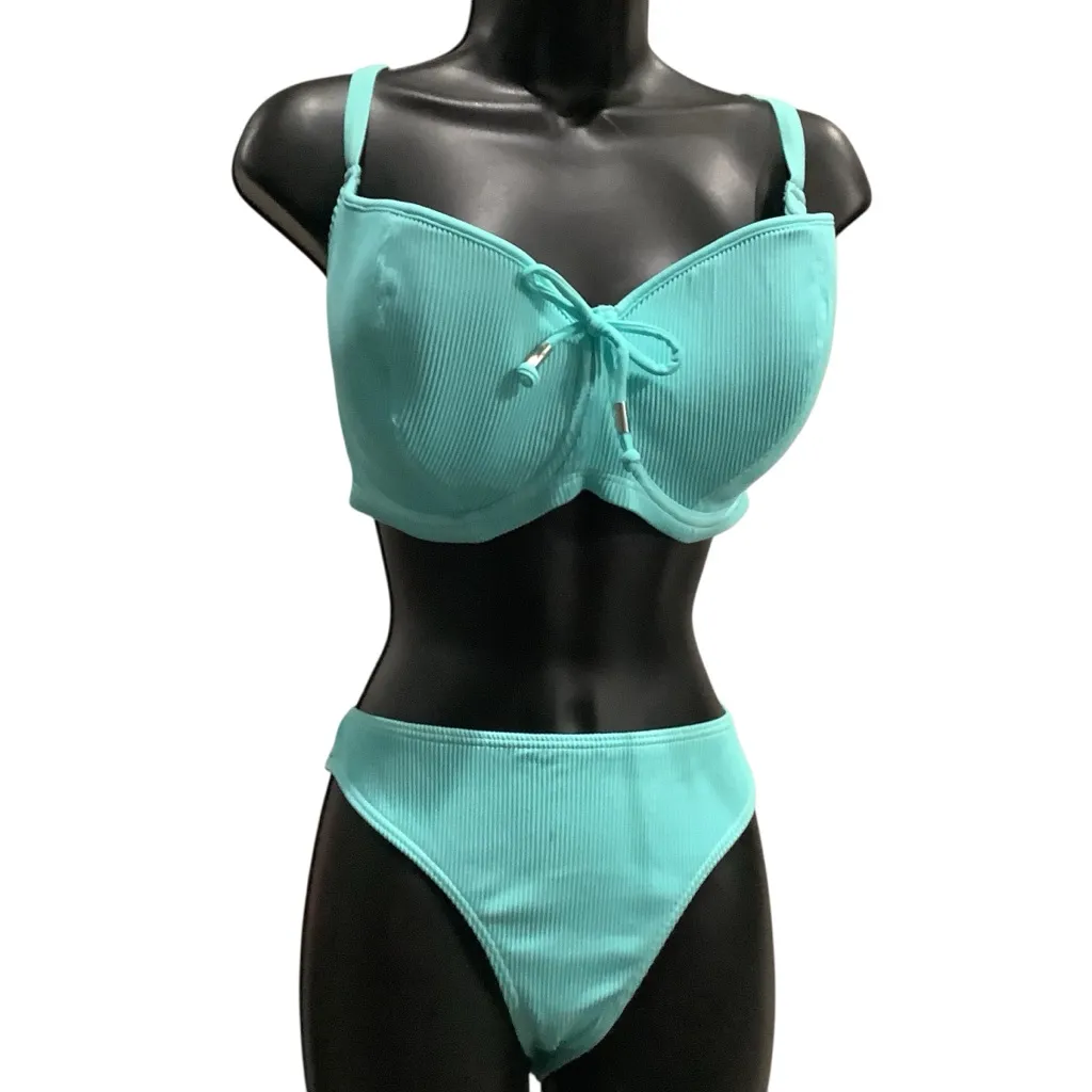 Women’s Pour Moi Escape bikini Top & Bottom Swim Suit. Mint Green WORN ONCE Size undefined - Image 3