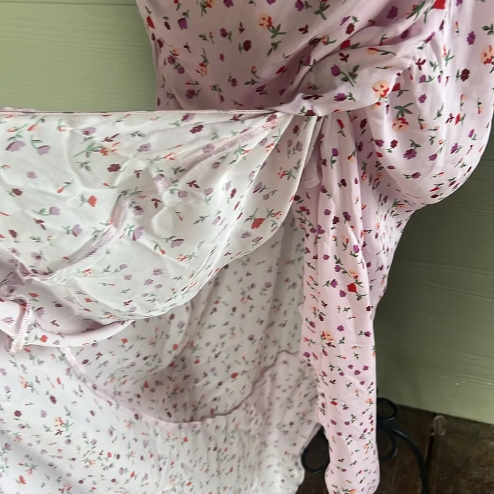 Nicholas Floral Drape Front Silk Dress Size 18 - Image 5