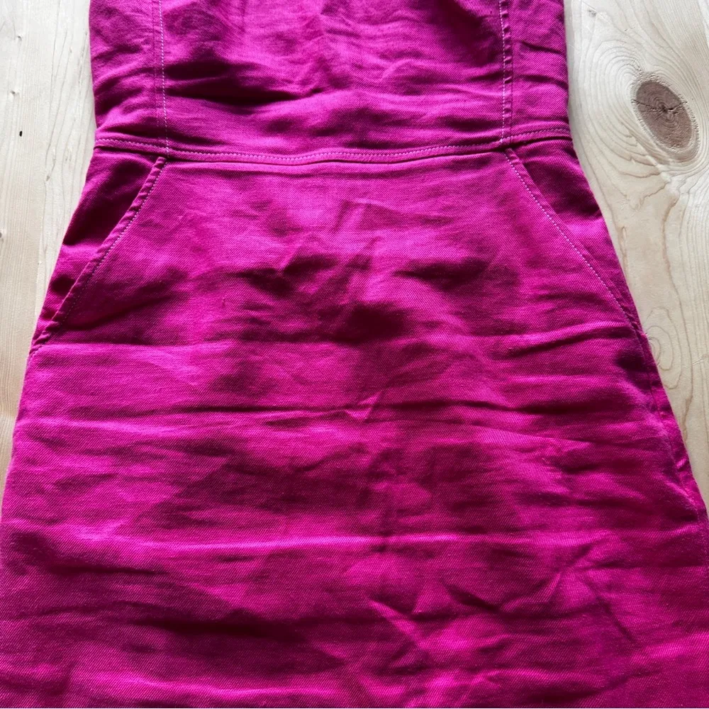 J. Crew Vibrant Pink Midi‎ Dress women’s size 4T - Image 2