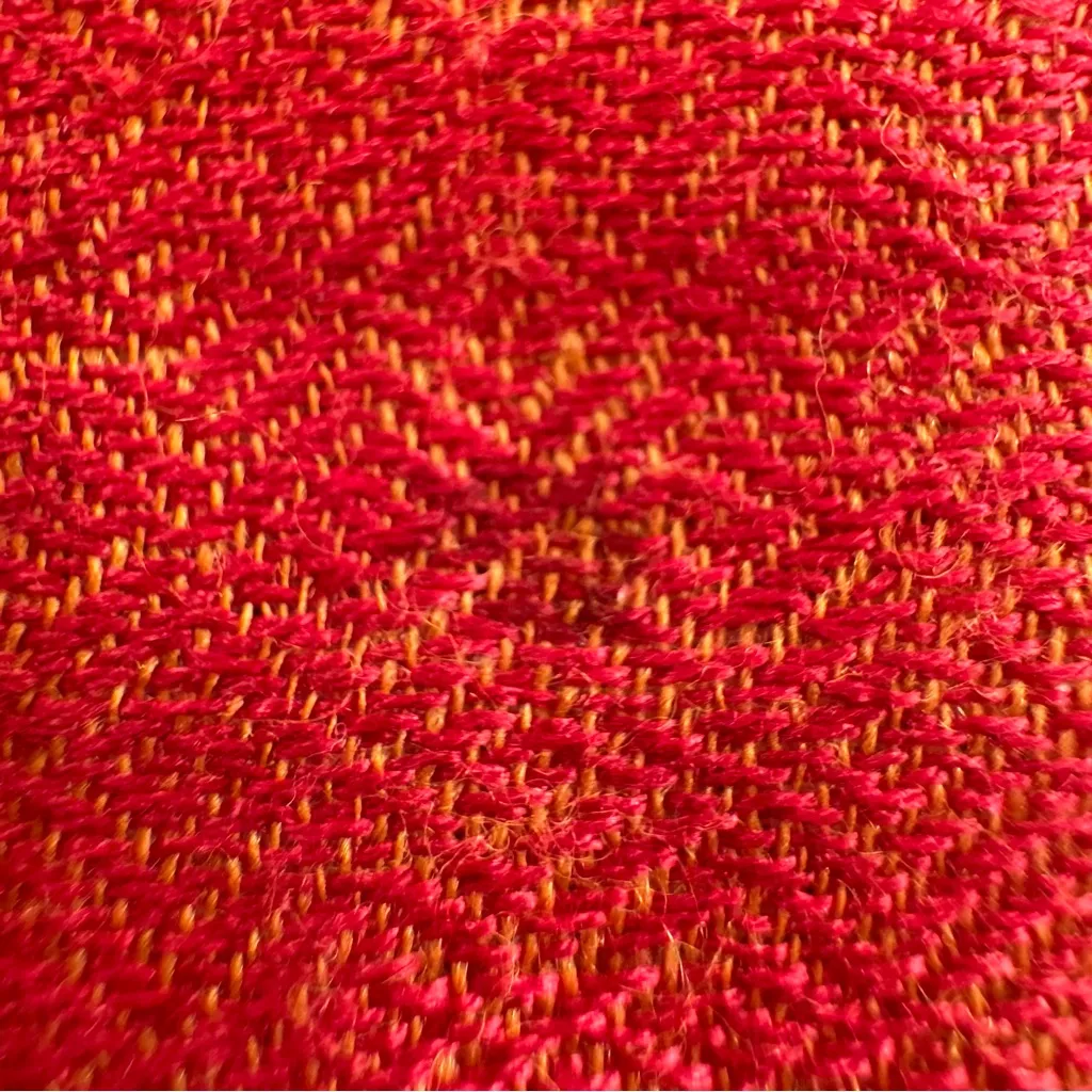 Bundle of Red, Orange, and Blue Silk Scarf/Pashmina Red - Image 13