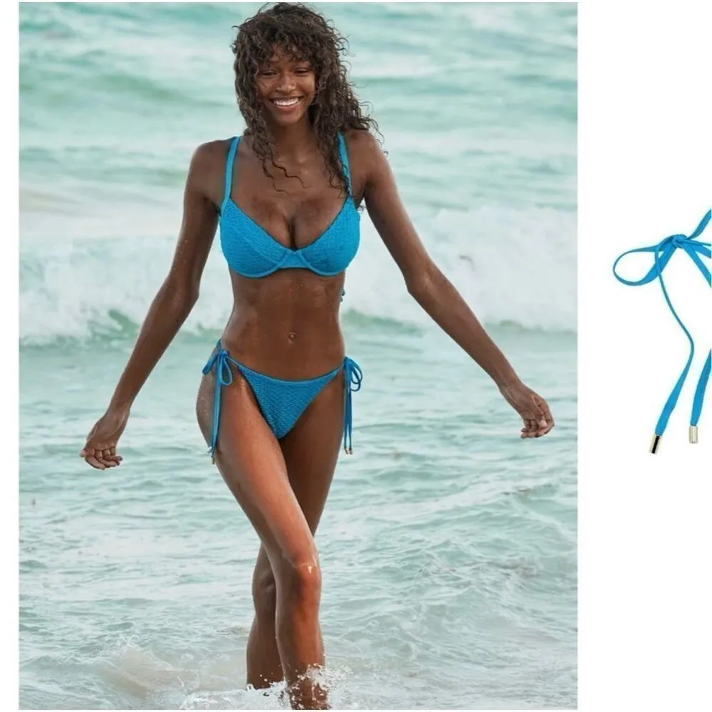 ✨Monday Swimwear Palma Sz Large Blue Bottom - Image 3